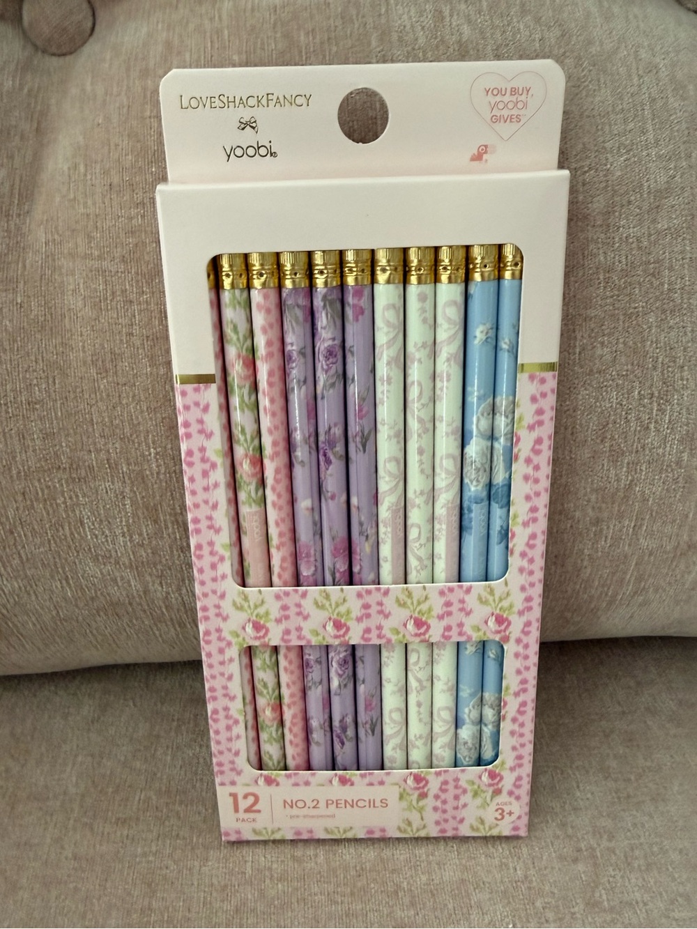 💜LoveShackFancy x Target Yoobi BUNDLE 6 piece set Folders, Notebooks, Pencils + - Picture 6 of 7